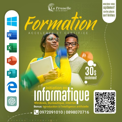affiche de formation informatique
